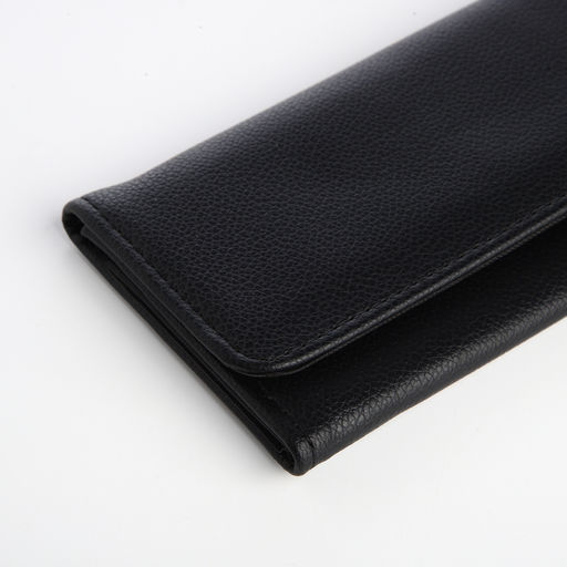 Кошелёк женский на магните, 19.5×1.5×9.5 см, чёрный