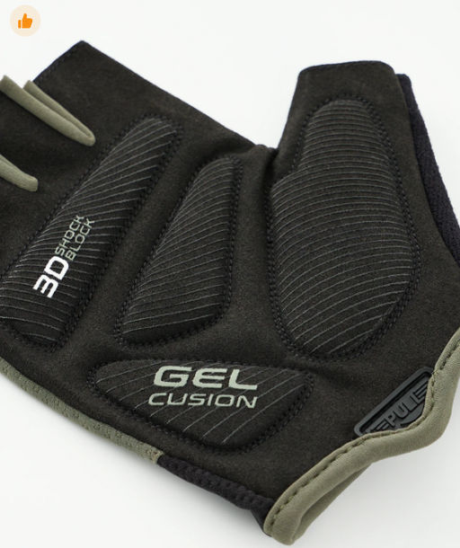 Перчатки для фитнеса STARFIT WG-204, черный/хаки  фото 4