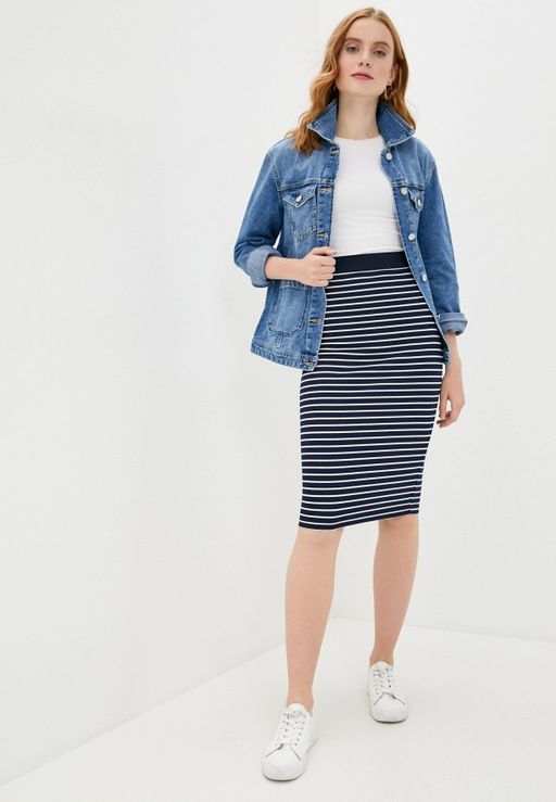 Юбка-миди в полоску - Incity фото 10