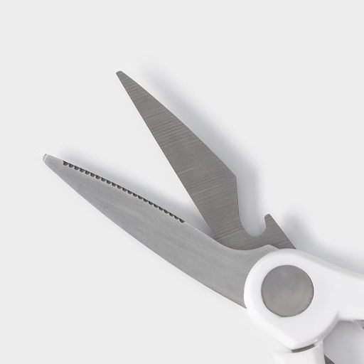 Набор кухонных принадлежностей на подставке Доляна Sparkle, 7 предметов: 5 ножей, мусат и ножницы  фото 9