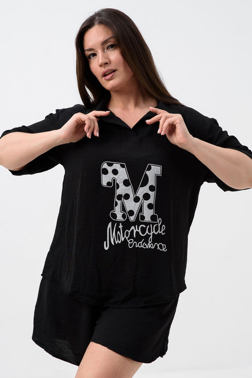 Комплект (рубашка+шорты) с печатью 52469