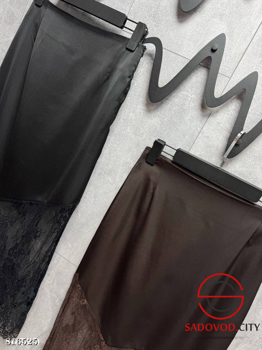 Шелковая юбка с кружевом - Bruno фото 2