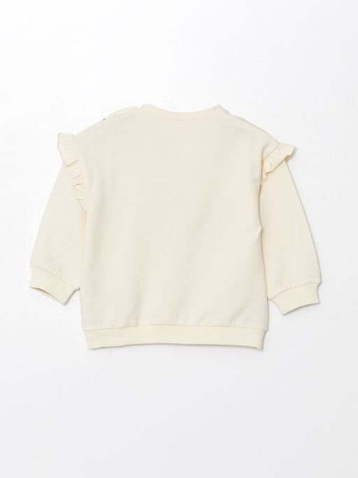 Bisiklet Yaka Uzun Kollu Bask?l? K?z Bebek Sweatshirt ve Tayt 2li Tak?m - Waikiki фото 3