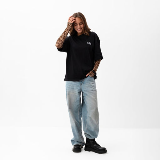 Футболка женская MIST Lucky, размер L-XL, чёрная