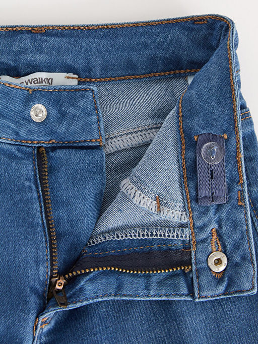 Basic ?spanyol Pa?a K?z ?ocuk Jean Pantolon - Waikiki фото 3