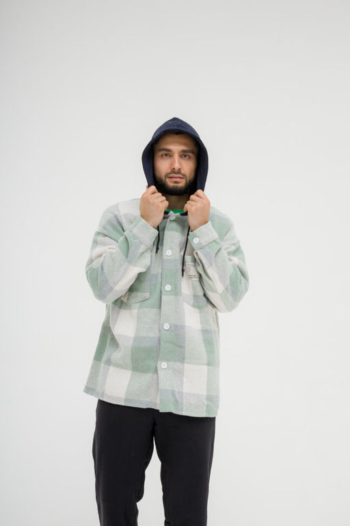 Рубашка утепленная,  толстовка c капюшоном оверсайз - Knitka wear фото 7