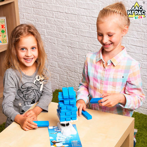 Настольная игра падающая башня «Льдины пингвина», 2-4 игрока, 4+