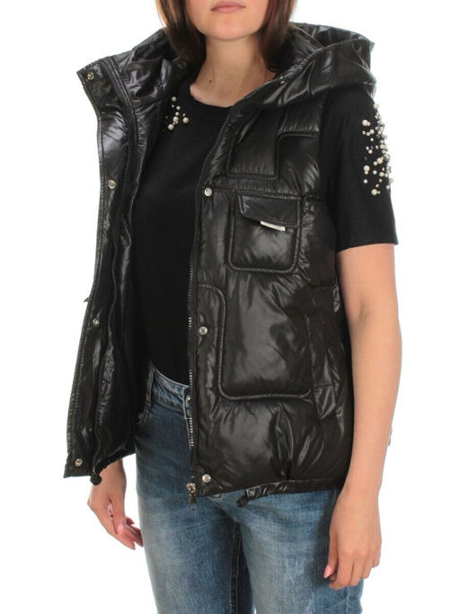 GB18401-2010-C BLACK Жилет женский демисезонный (120 гр. холлофайбера) - Фабричный китай фото 9