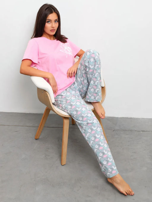 Пижама женская кор. рукав Today луна - Амадэль фото 4