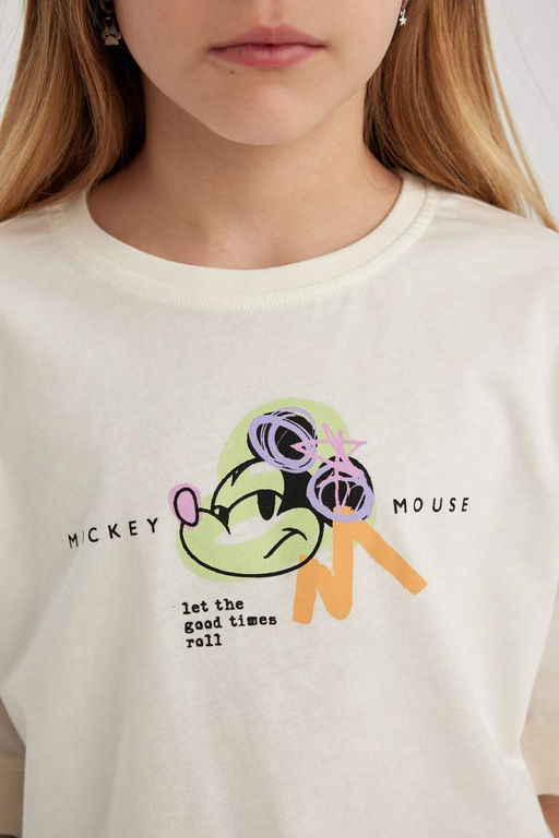 Футболка с короткими рукавами Disney Микки Маус и друзья для девочек - Defacto фото 7