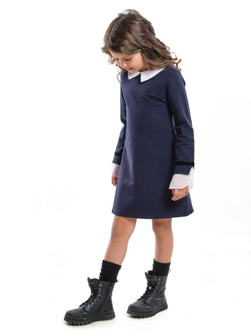 Платье из футера UD 6818 синий - Mini maxi фото 5