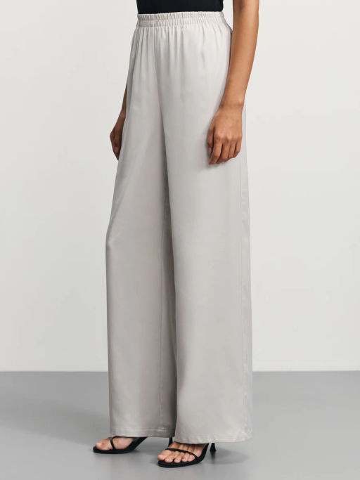 Широкие атласные брюки / Zarina  фото 3