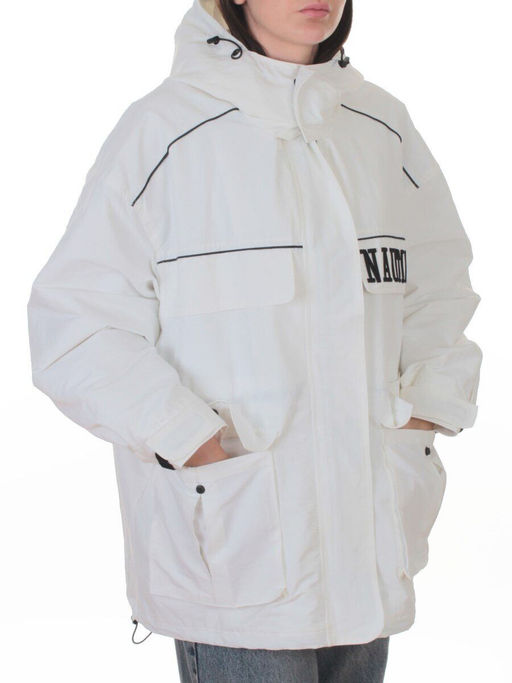 3101 WHITE Куртка демисезонная женская (100 гр. холлофайбер)