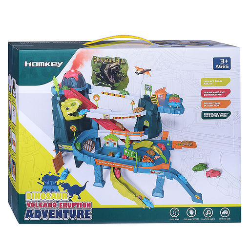 Паркинг-Трек "Вулканический холм с динозавром" в коробке