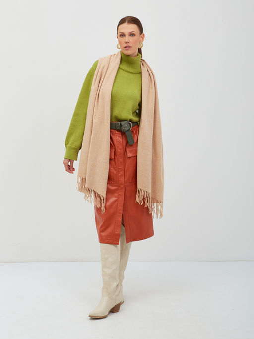 В составе шерсть и кашемир! теплый двусторонний палантин - Tantino фото 2