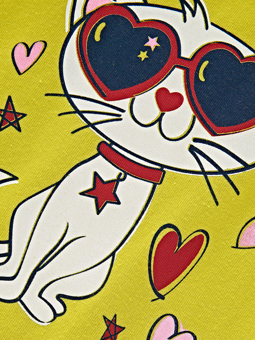 Футболка с принтом для девочки UD 1745 желтый - Mini maxi фото 6