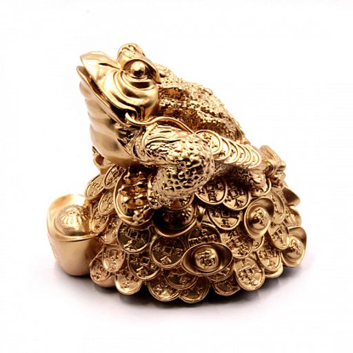 Фигурка Фен Шуй Жаба богатства на монетах со слитком 14см-15см 1,260кг ХРУПКОЕ - Сандаловый дом фото 2
