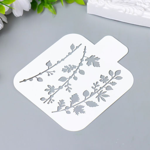 Трафарет для творчества «Веточки», пластик, 9×9 см