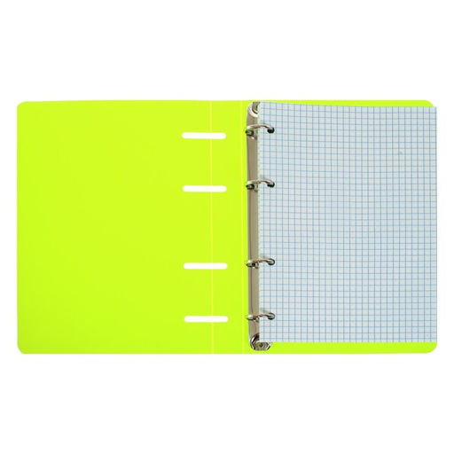 Тетрадь на кольцах, в клетку, 120 листов Салатовая, пластиковая обложка, блок офсет - Calligrata фото 4