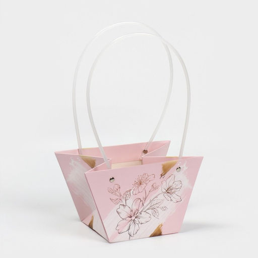 Пакет влагостойкий для цветов Нежность, 20?12?12 см