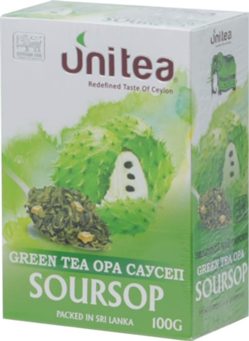 UNITEA. Soursop green 100 гр. карт.пачка ШРИ-ЛАНКА