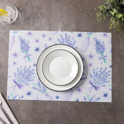 Набор салфеток сервировочных Доляна Спокойствие, 4 шт, 4530 см, цвет фиолетовый  фото 2