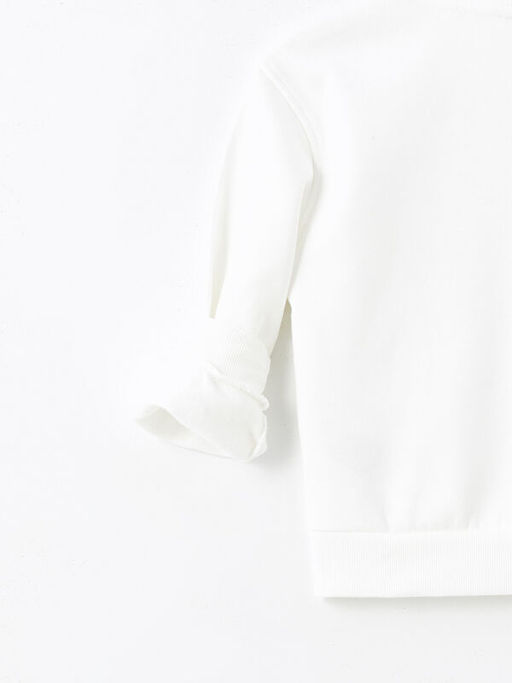 Bisiklet Yaka K?z ?ocuk Kal?n Sweatshirt