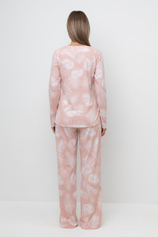 Е 20041/24/дымчатая роза,листья пальмы пижама жен