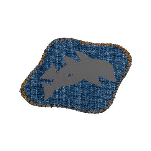 Термоаппликация BLITZ светоотражающая №2 6 шт Дельфин 10.5х8.5 см