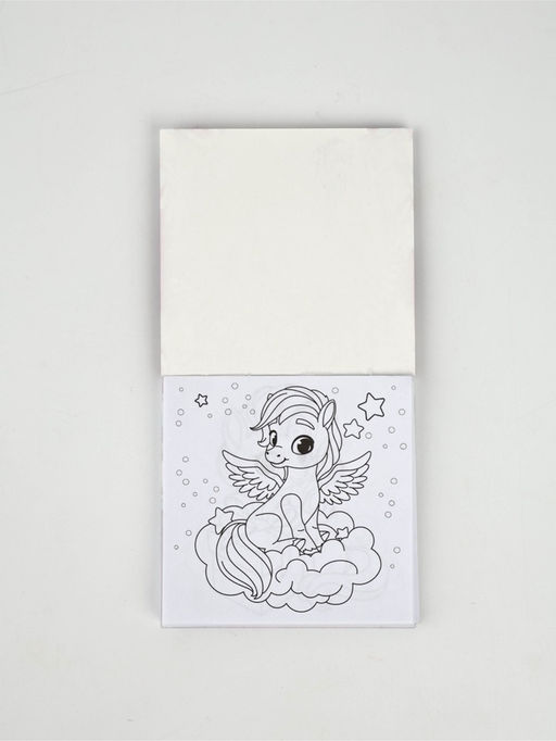 Подарочный набор новогодний, блокнот-раскраска и восковые мелки «Лошадка»