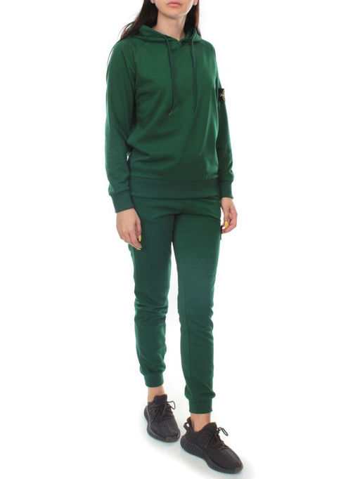 E102 GREEN Костюм спортивный женский (хлопок 90%, полиэстер 10%)