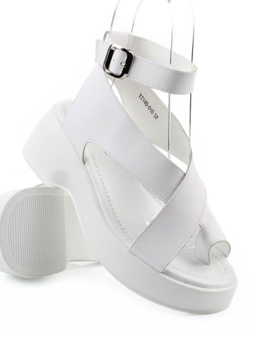 08-XT148-010 WHITE Босоножки женские (натуральная кожа)