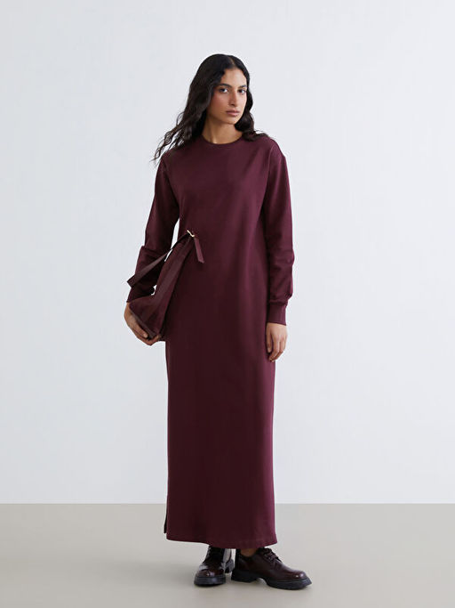 Bisiklet Yaka Sweat Elbise