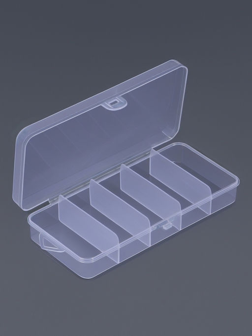 Органайзер для хранения мелочей, с подвесом, 5 ячеек, 12.8×6×2.5 см, прозрачный