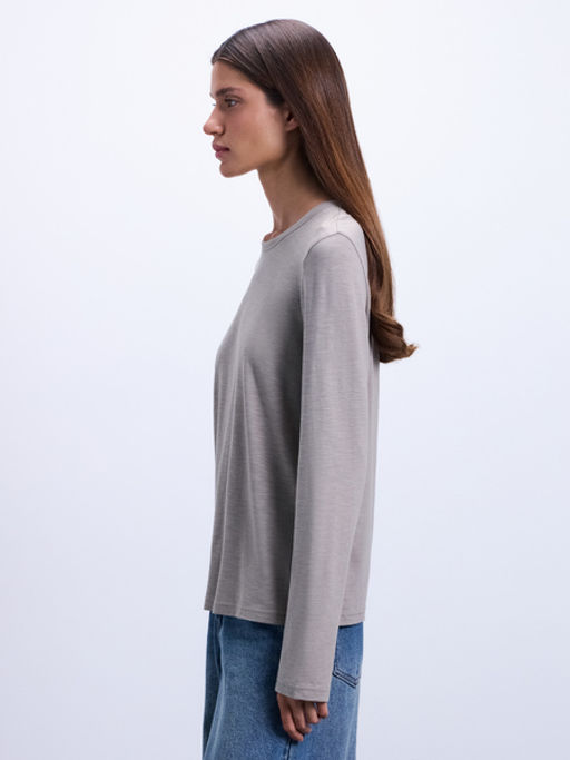 Базовый лонгслив из модала / Zarina фото 10