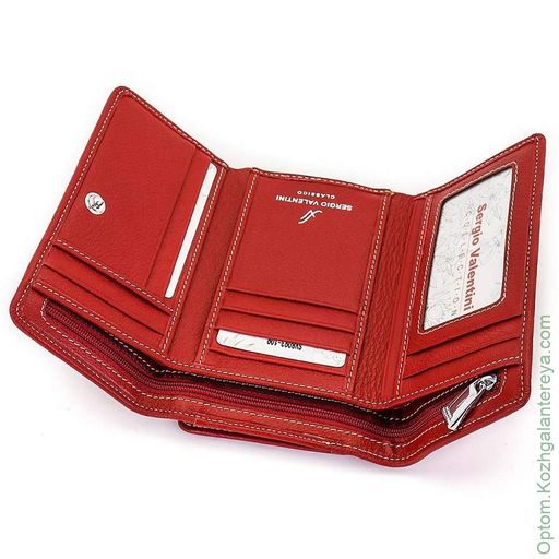 Маленький женский кожаный кошелек Sergio Valentini СВ 8093-109 фото 3