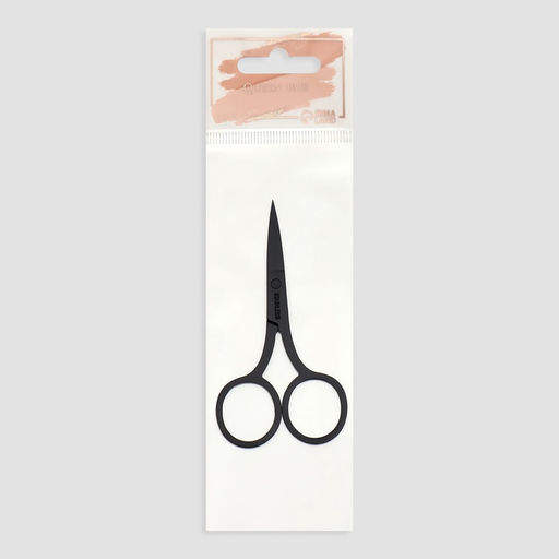 Ножницы маникюрные, прямые, узкие, 9 см, чёрные