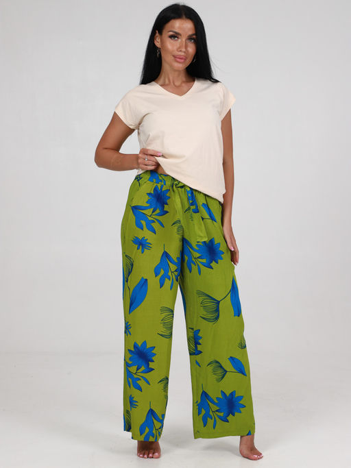 681 брюки маломер (Лайм/василёк) - А-дина фото 2