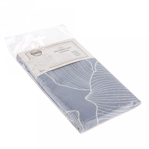 Наволочка 60х60см Аквилегия серый, с клапаном-запахом, бязь Комфорт 121г/м2, хлопок 100%, упаковка ПВХ 22х30см, Домашняя мода (Россия) фото 2