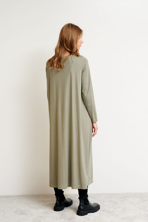 Платье из трикотажа свободного А-силуэта Marlen (Цвет: Хакки) - Morozov Amavie фото 6