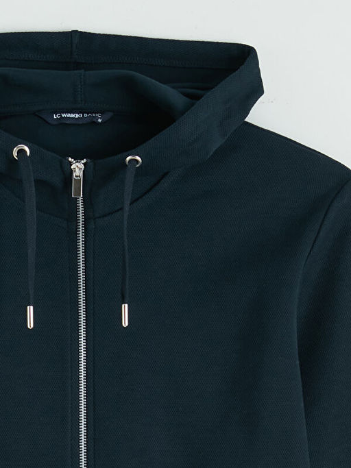 Kap??onlu Erkek Fermuarl? Sweatshirt