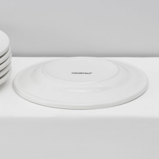 Десертные тарелки Magistro Basic bistro, d=16.5 см, набор 6 шт., фарфор, белые