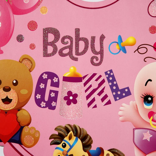 Украшение на гендер пати «Подвеска Baby Girl», 28.5×24.5 см, розовое