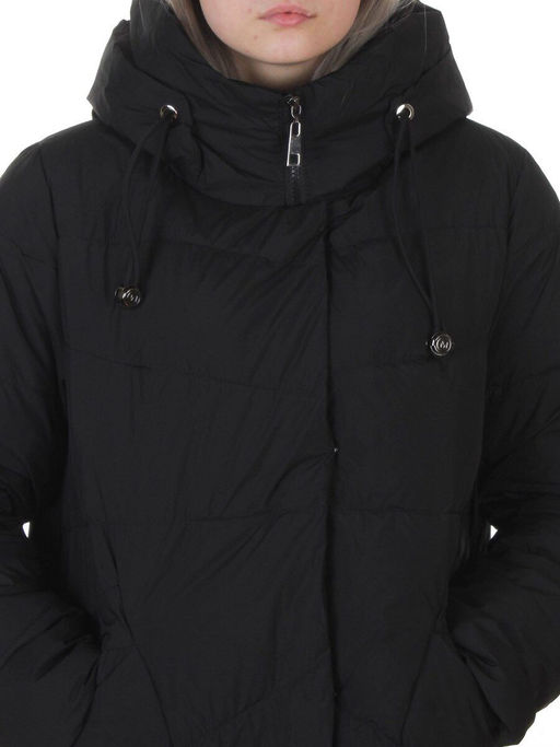 8806 BLACK Пальто зимнее женское (150 гр. холлофайбер)