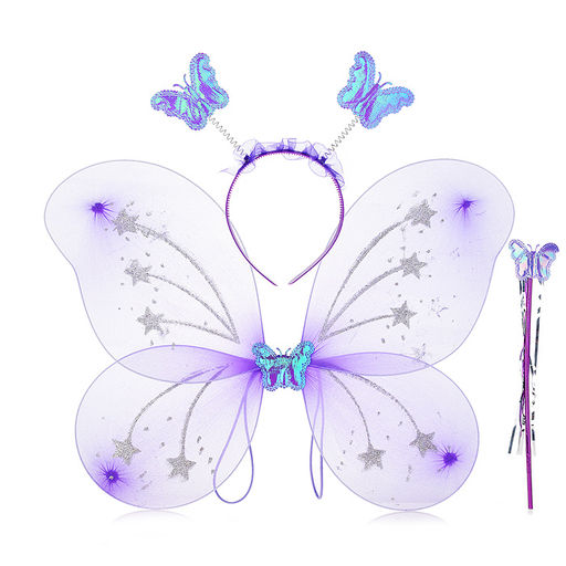 Крылья карнавальные "Волшебница" (ободок, крылья, палочка) в пакете