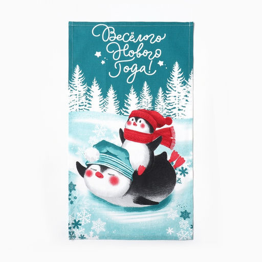Набор кухонных полотенец Доляна Веселого Нового года 35х60см-4шт, 100% хл  фото 16