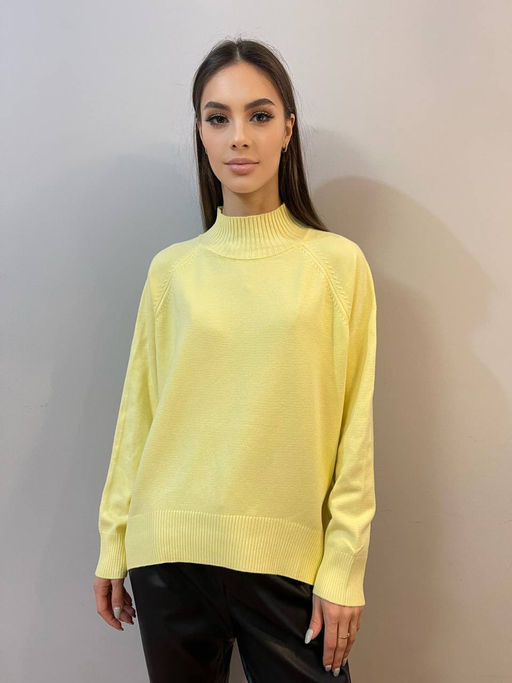 K13071 Джемпер (вязаный трикотаж) ЖЕЛТЫЙ