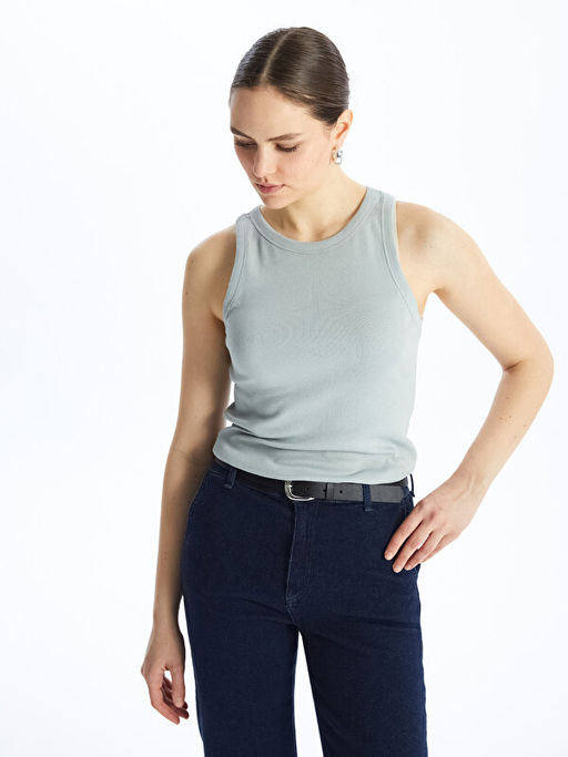 Kad?n Bisiklet Yaka D?z Atlet