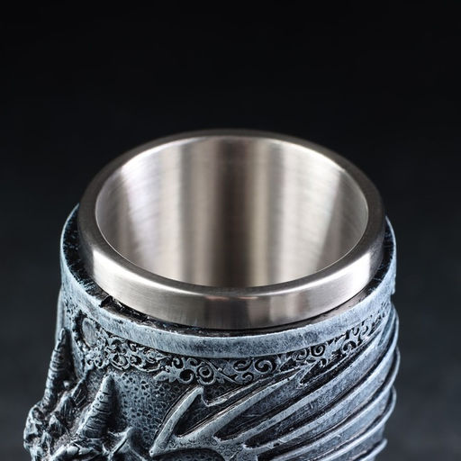 Бокал средневековый «Драконий камень», 200 мл, нержавеющая сталь, серый