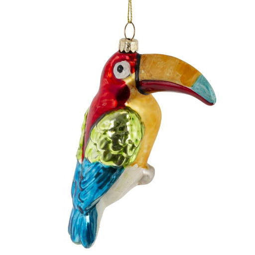 Украшение новогоднее "Птица Тукан", L8 W4 H12,5 см